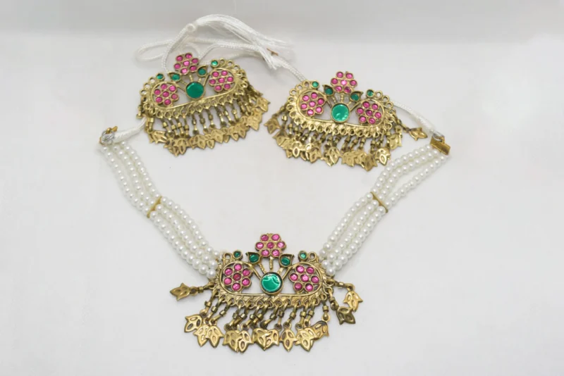 Gold Antique Necklace Set-0