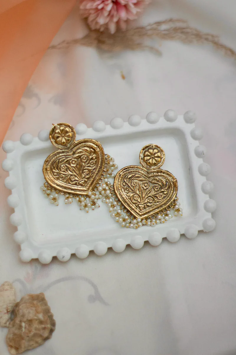 Gold Fine Handcrafted Earrings