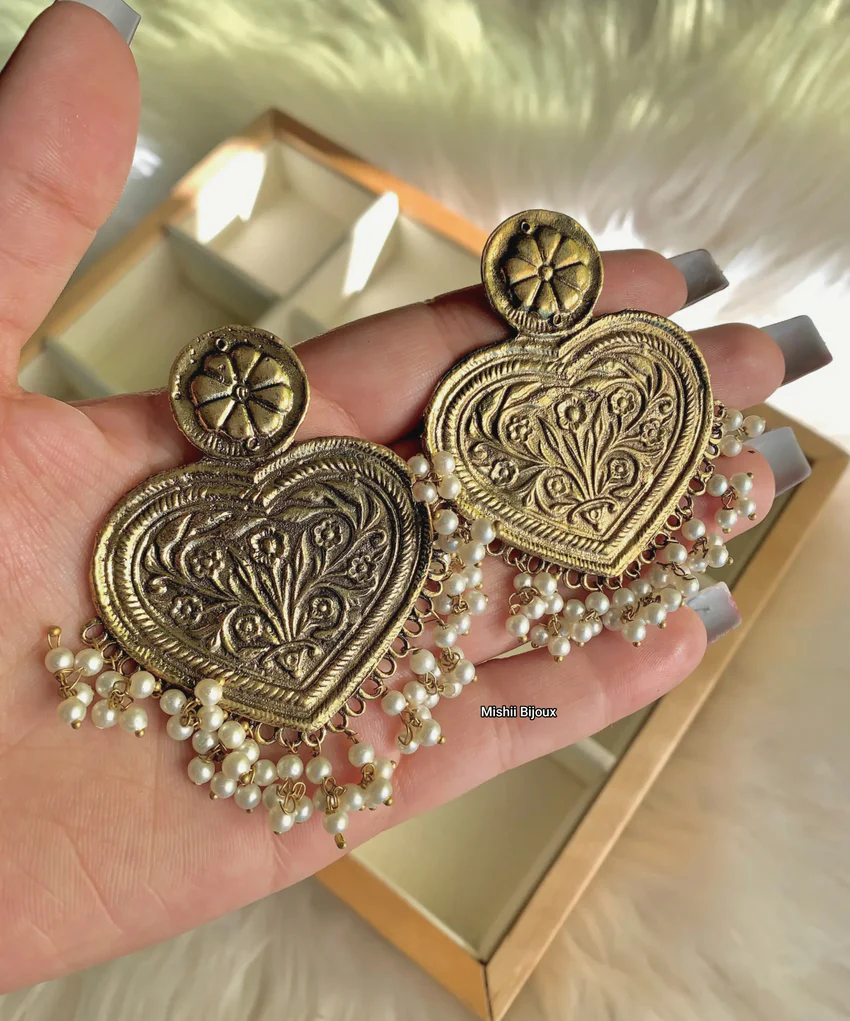 Gold Fine Handcrafted Earrings