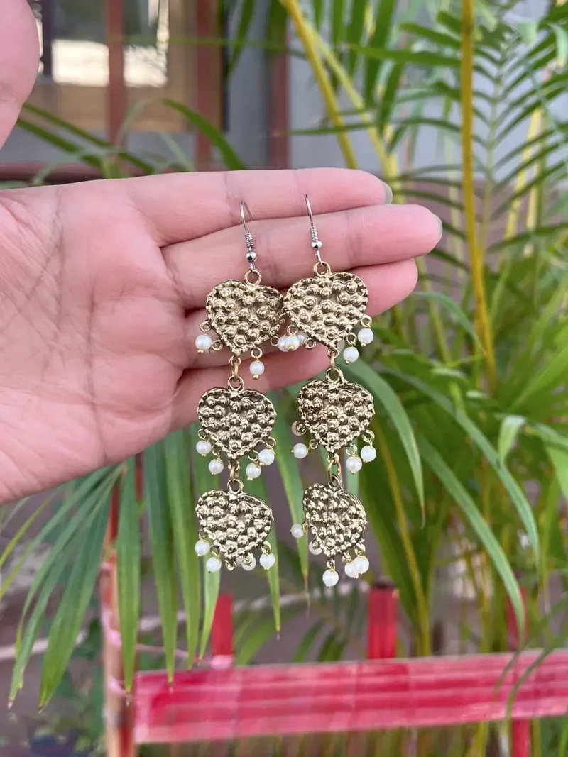 Gold Heart Earrings