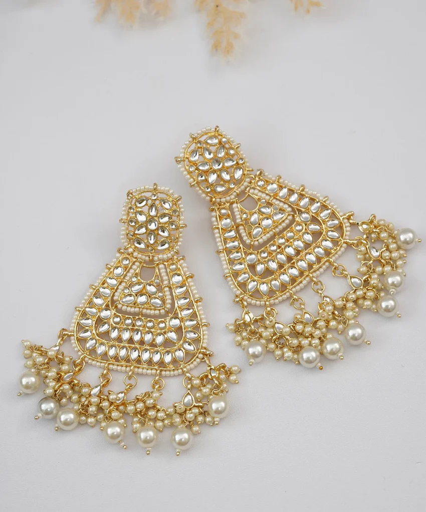 Gold Kundan Earrings (2)