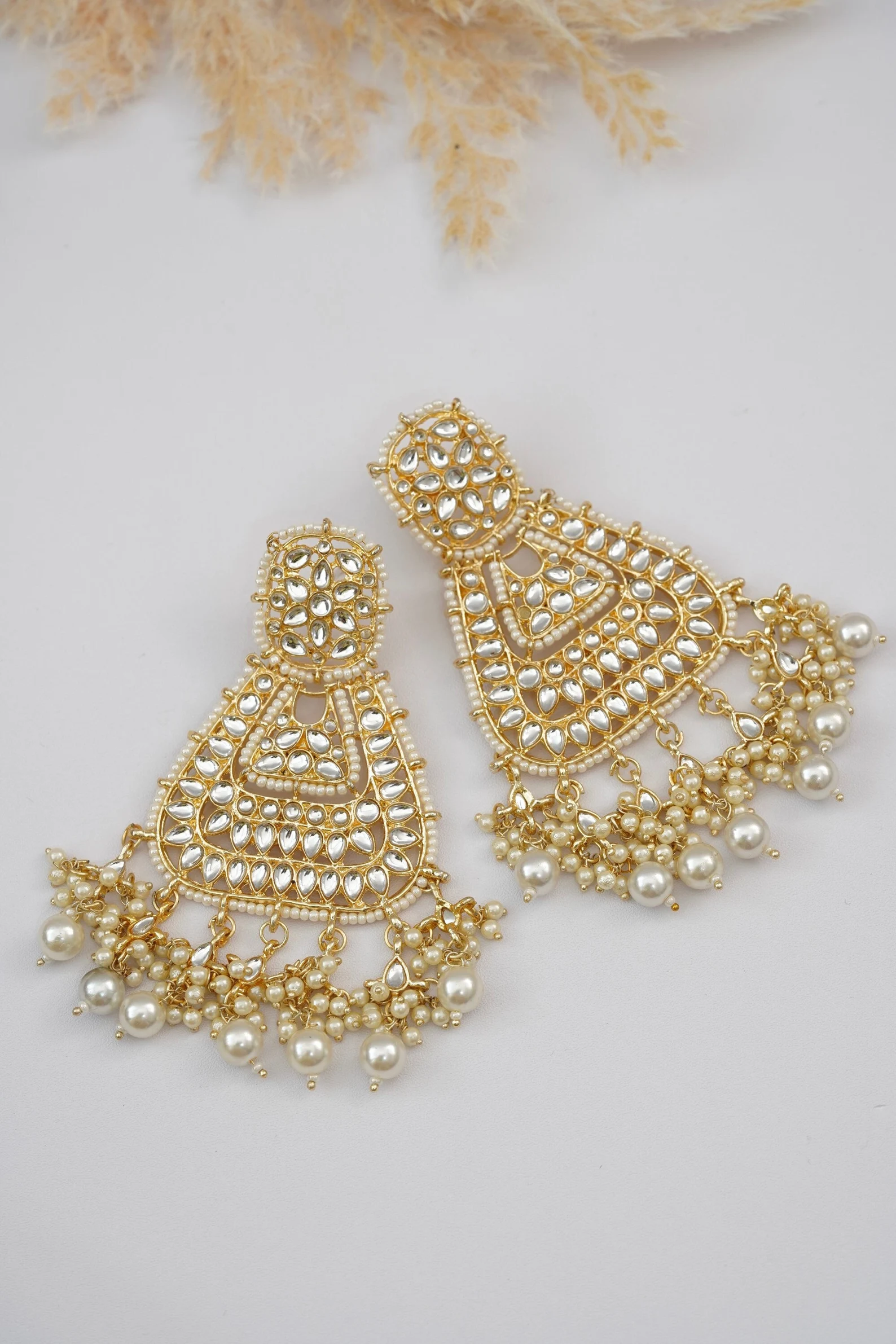 Gold Kundan Earrings (2)