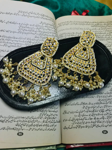 Gold Kundan Earrings