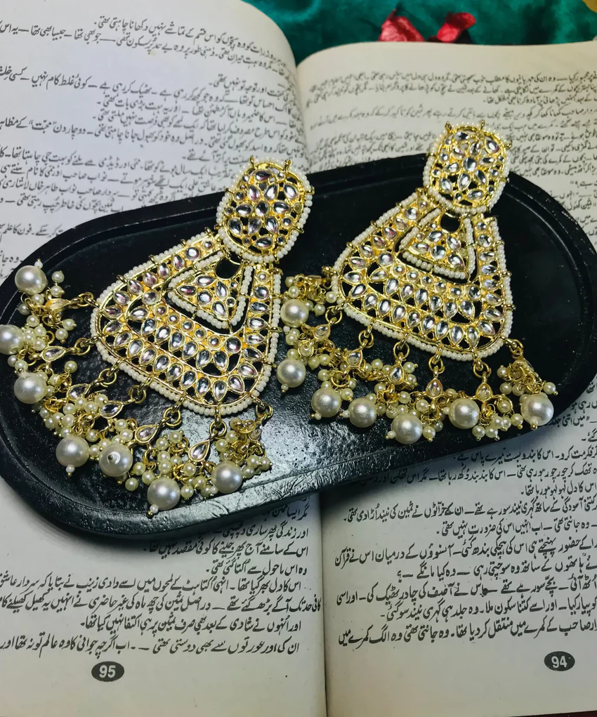 Gold Kundan Earrings