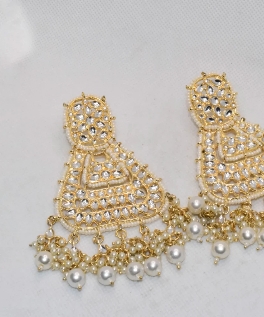 Gold Kundan Earrings