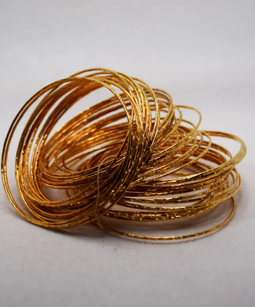 Gold Metal Bangles for Women (1)