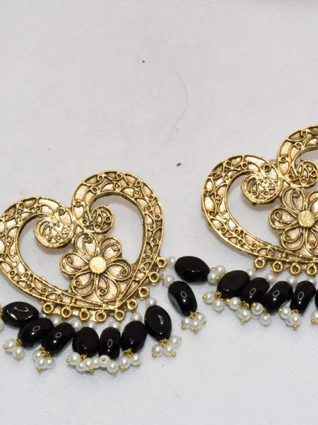 Gold crescent moon earrings