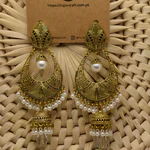 Golden Oxidized Earrings