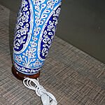 Hand Painted Lamps - Blue Pottery motif 2