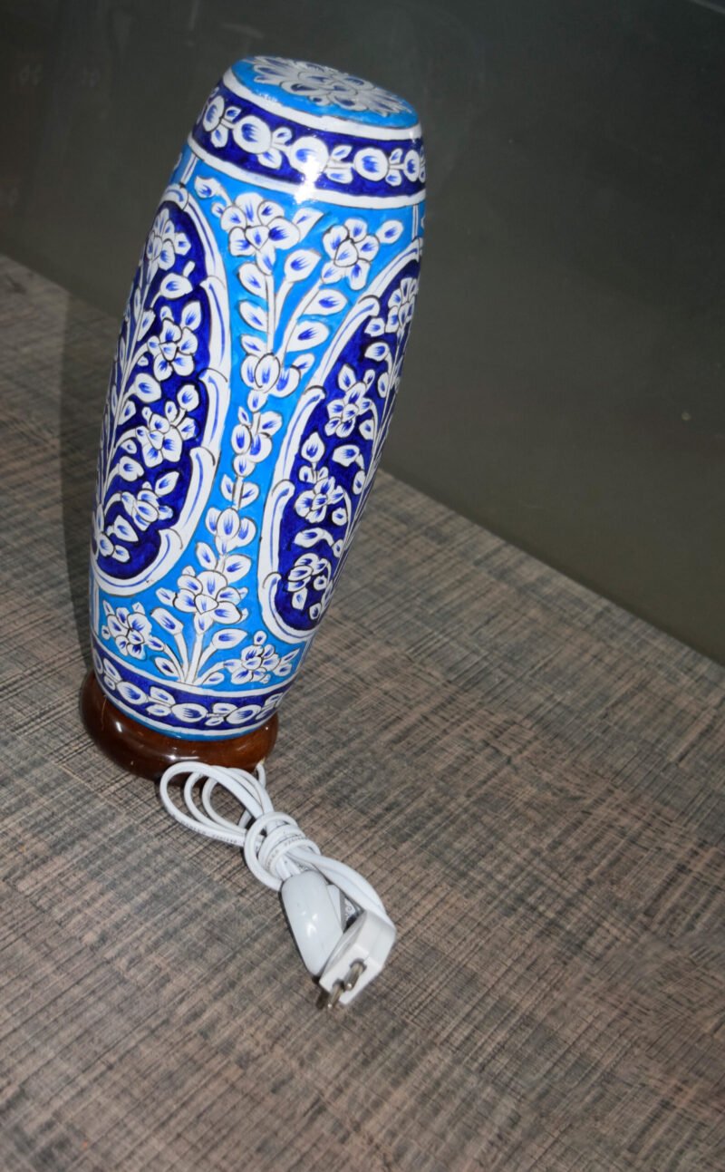 Hand Painted Lamps - Blue Pottery motif 2