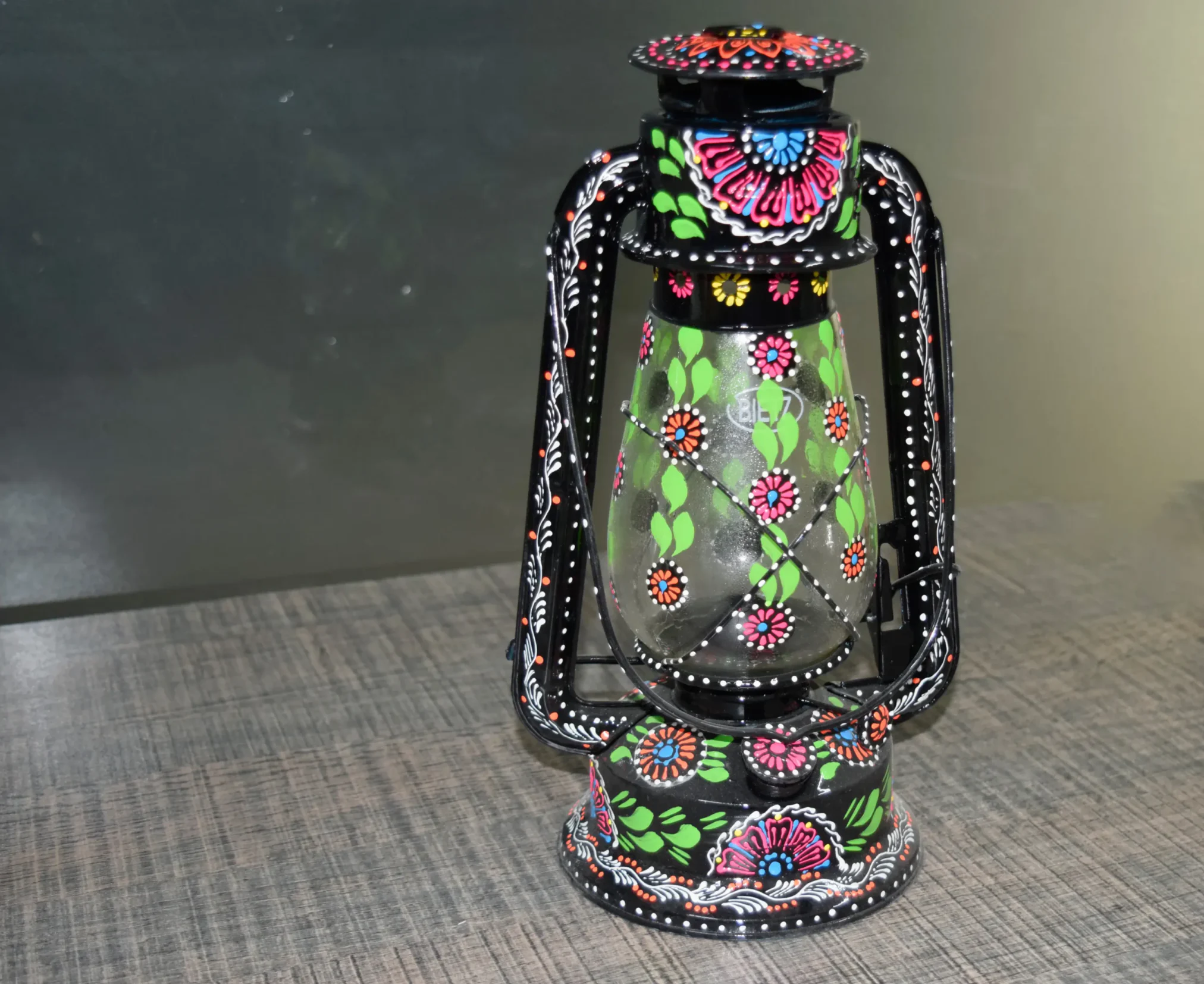 Lighting Traditions: Truck Art Lanterns Pakistan" 6 Hand Painted Lantern - 01