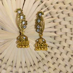 Golden oxidized earrings
