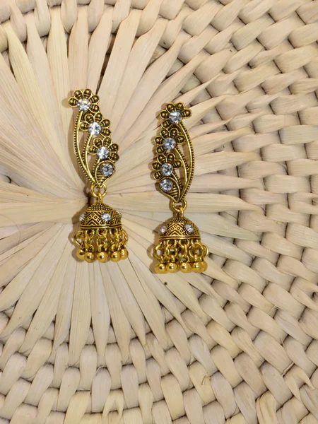 Golden oxidized earrings
