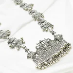 Long Mala Necklace - Oxidized Jewelry = Silver Mala