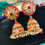 Lovely Jhumka Pearl Kundan Earrings