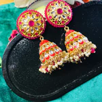 Lovely Jhumka Pearl Kundan Earrings