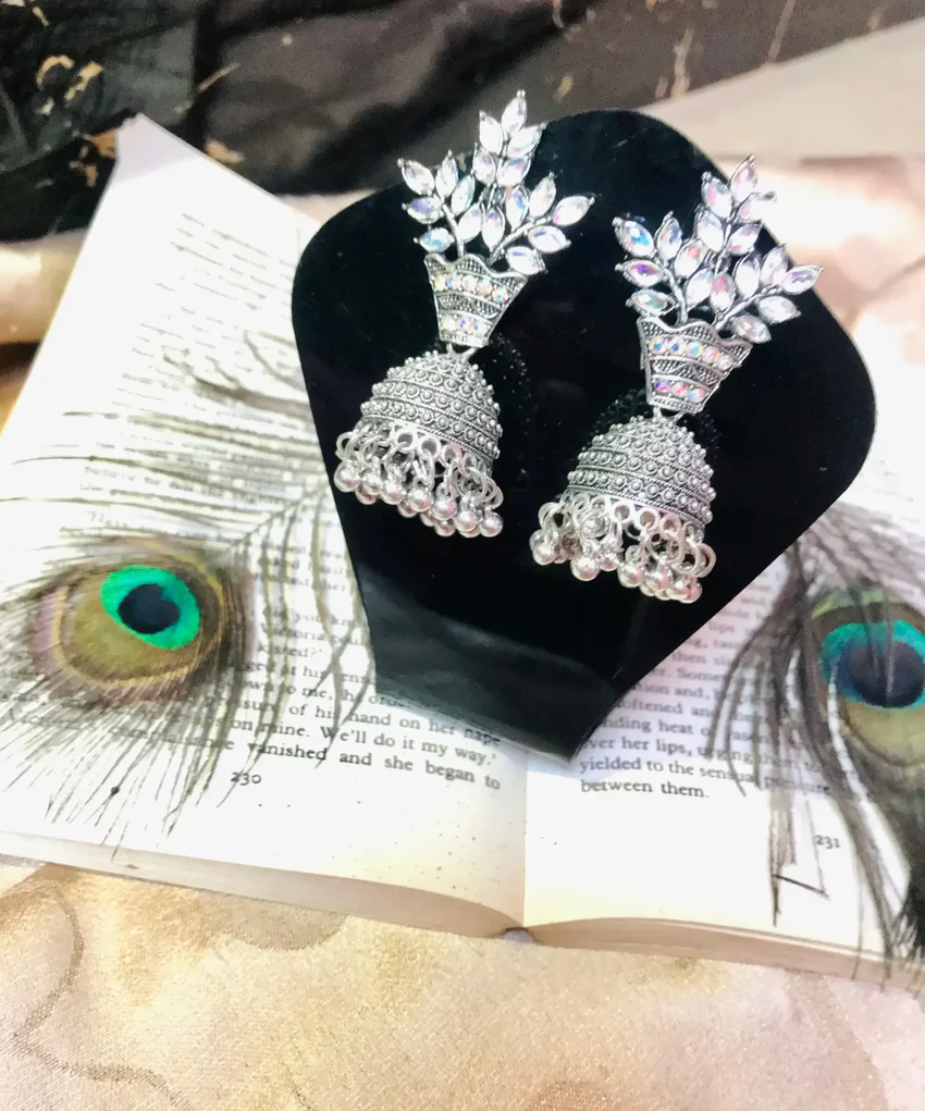 Meticulous Handmade Oxidized Earrings Design (1)