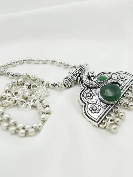 Oxidised German Silver Necklace Designs
