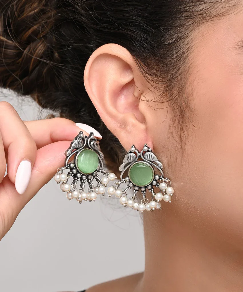 Oxidised Earrings Studs