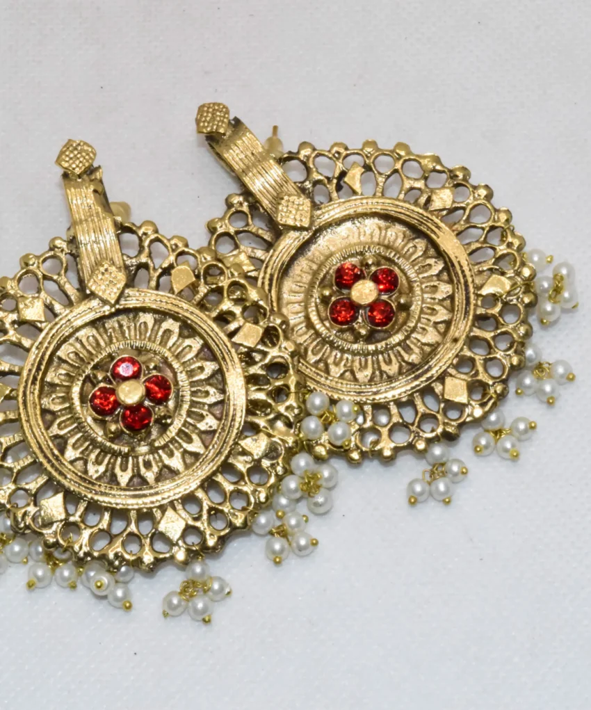 Red Boho Earrings