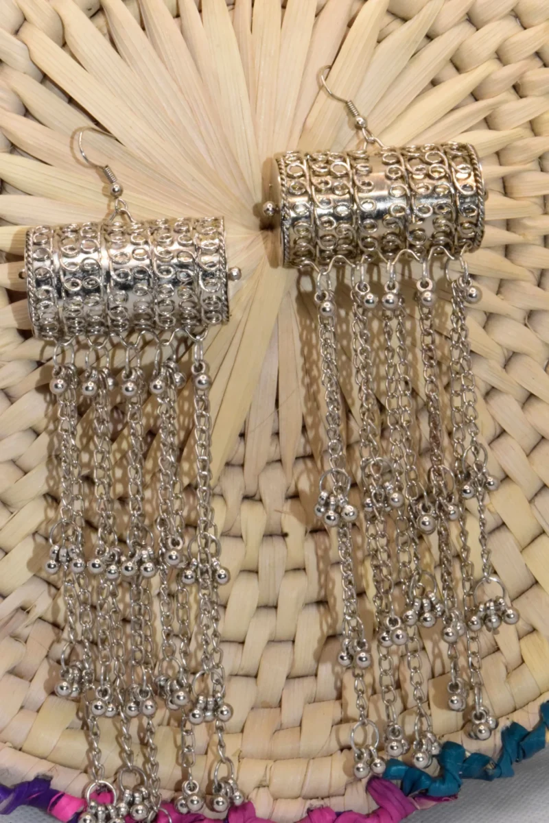 Silver Ghungroo Earrings