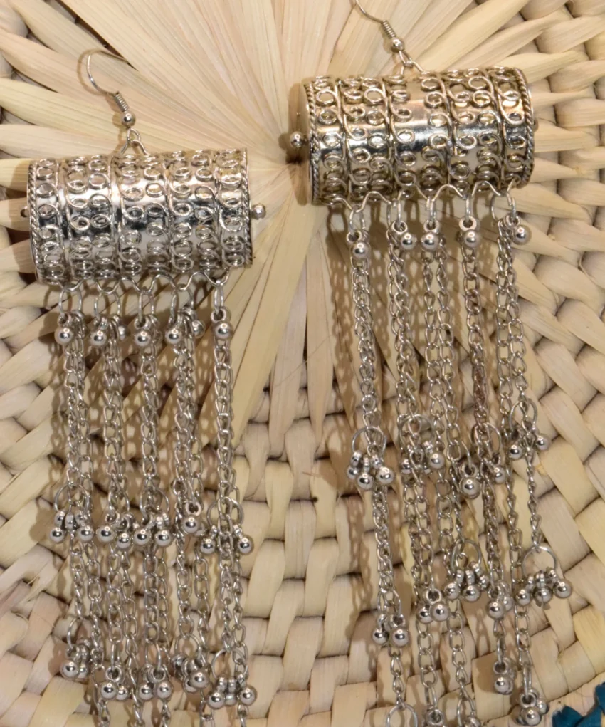Silver Ghungroo Earrings