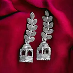 Silver Leaf Earrings Jhumkay
