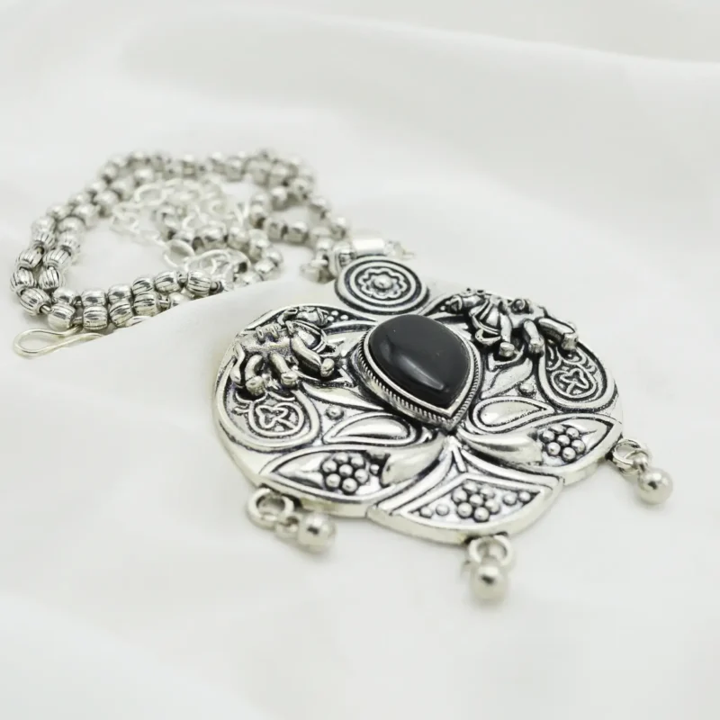 Silver Mala Necklace- Artificial Jewelry -2