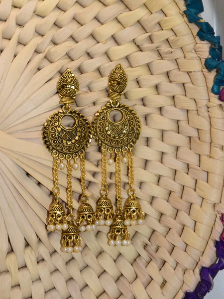 Traditional Gold Layered Earrings (1)