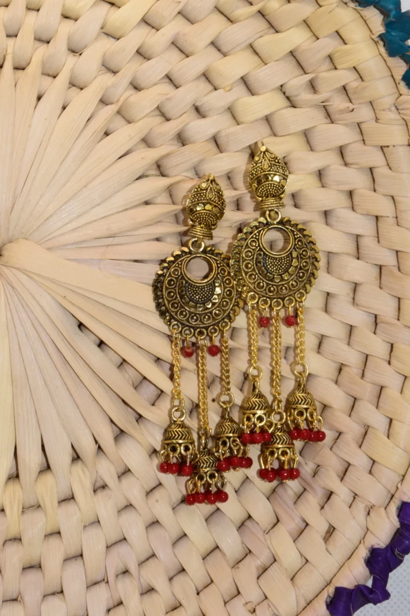 Traditional Gold Layered Earrings (1)