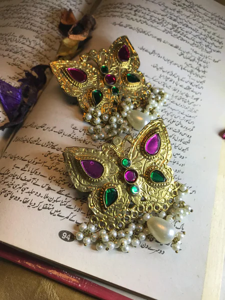 Cute Butterfly Golden Oxidized Earrings