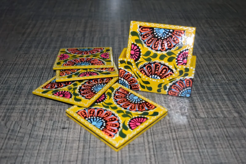 Wooden Tea Coaster - Hand Painted (4)