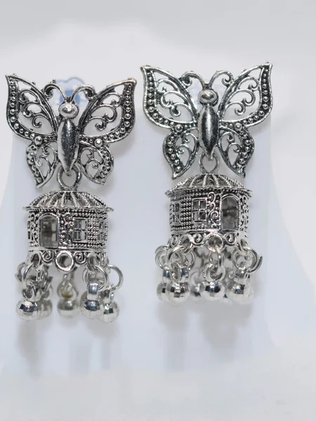 Silver butterfly earrings