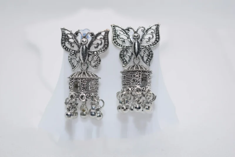 Silver butterfly earrings