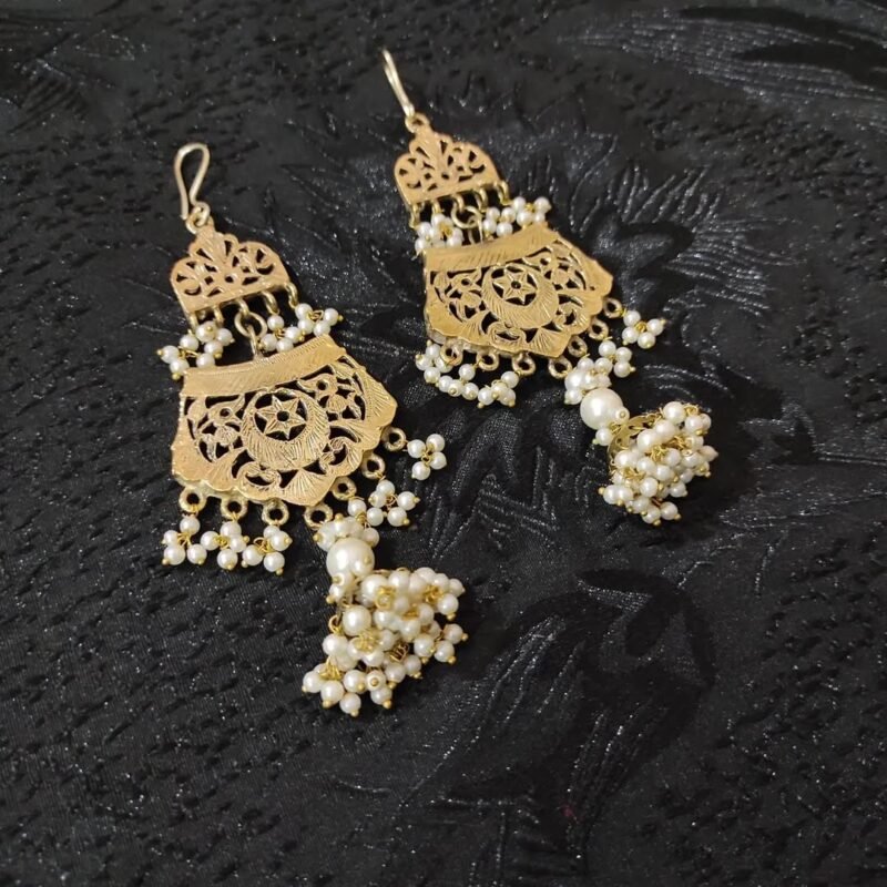 chand tara earrings gold
