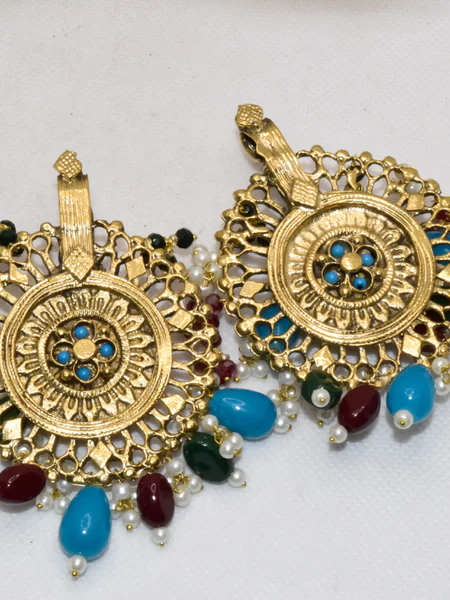 gold boho earrings