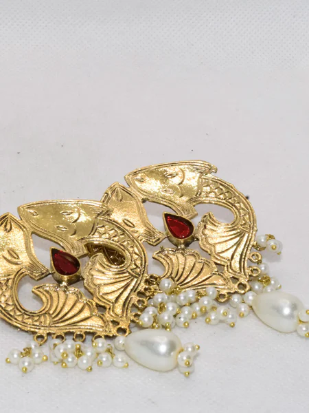 gold fish earrings