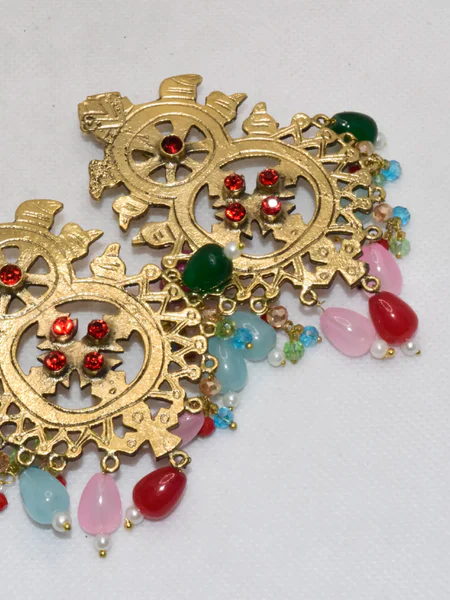 gold rajasthani earrings