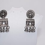 peacock earrings silver