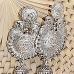 silver antique earrings
