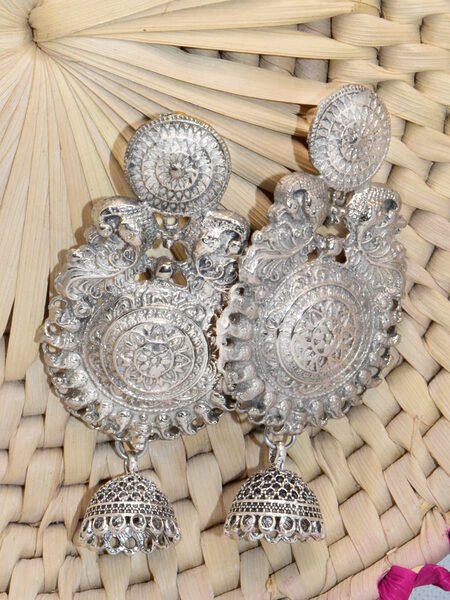 silver antique earrings
