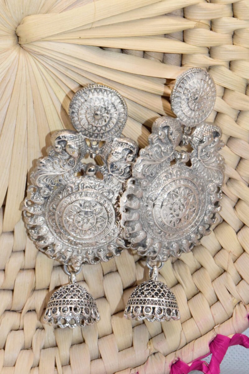 silver antique earrings