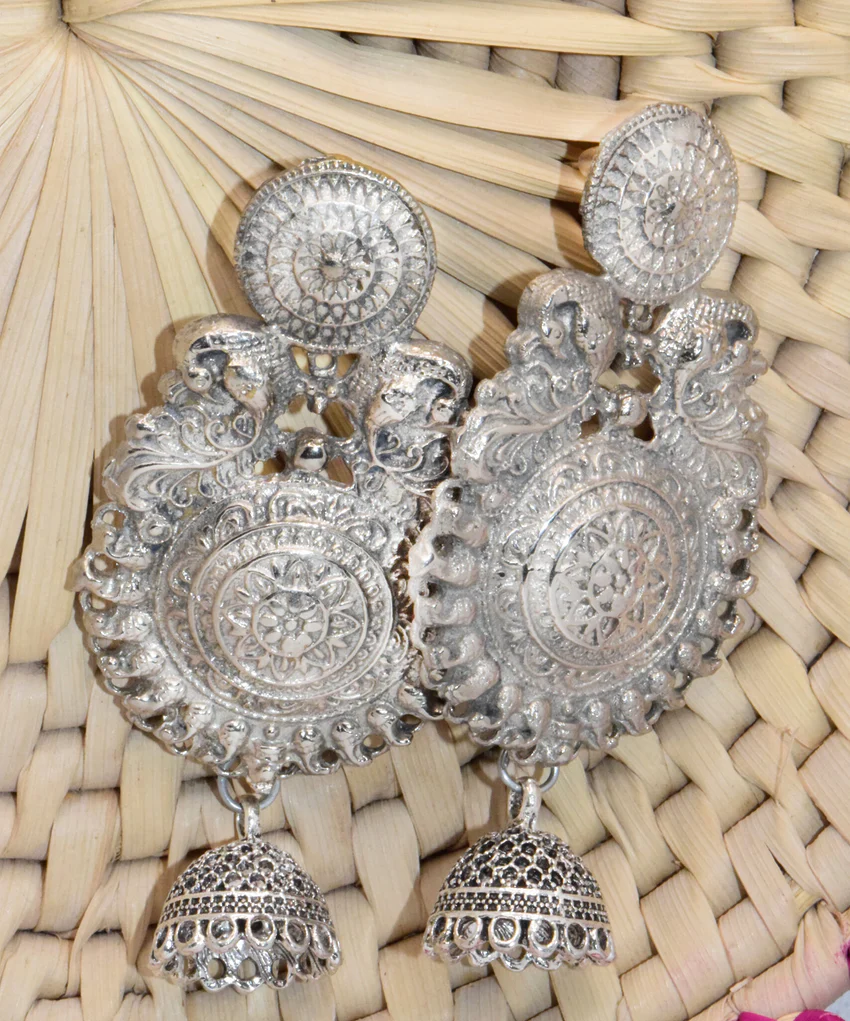 silver antique earrings