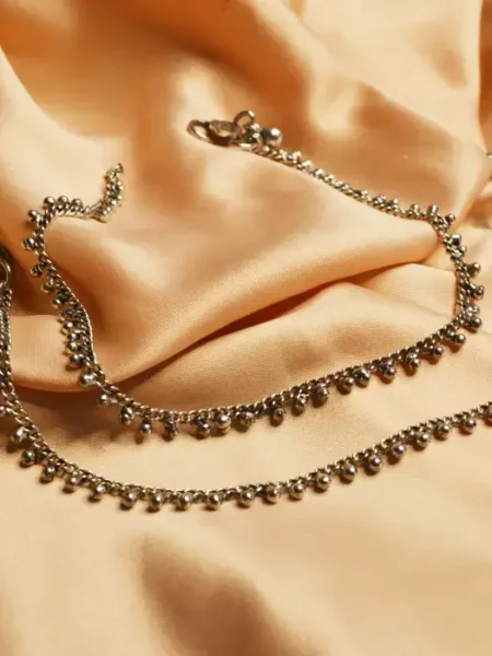 Simple Silver Anklets