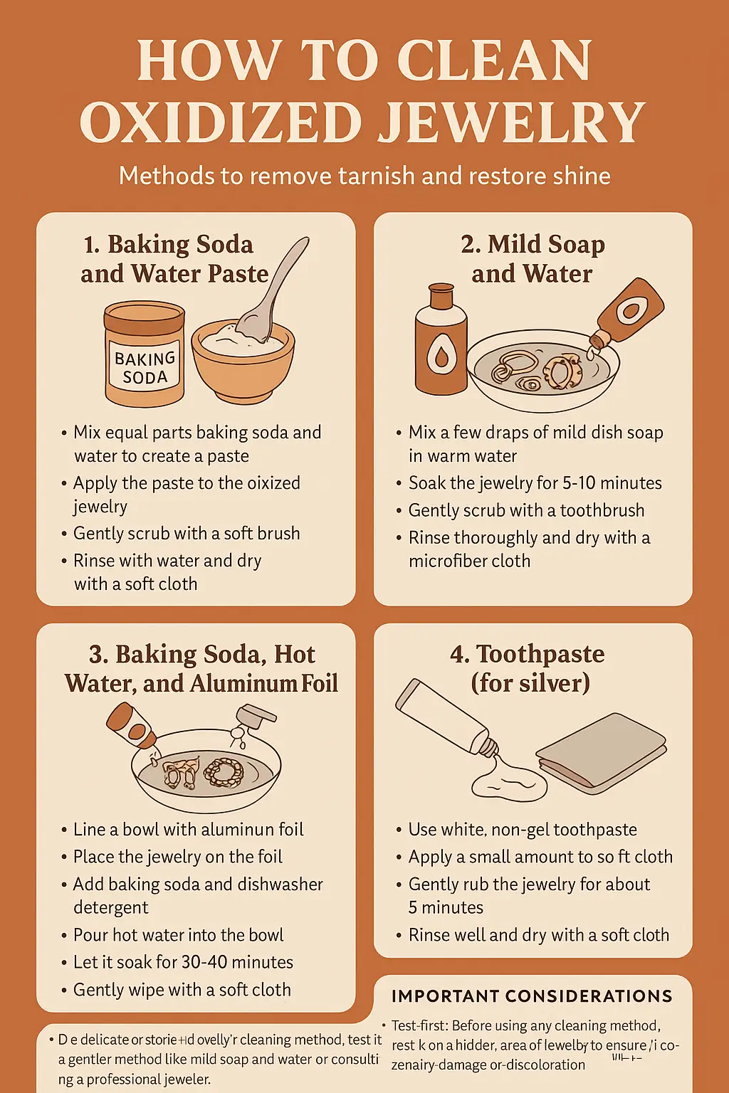 Clean oxidized Jewelry