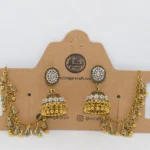 Cute Gold Jhumka with Sahara