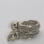 Oxidized Silver Jhumki bangles