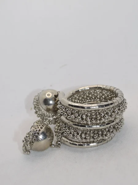 Oxidized Silver Jhumki bangles
