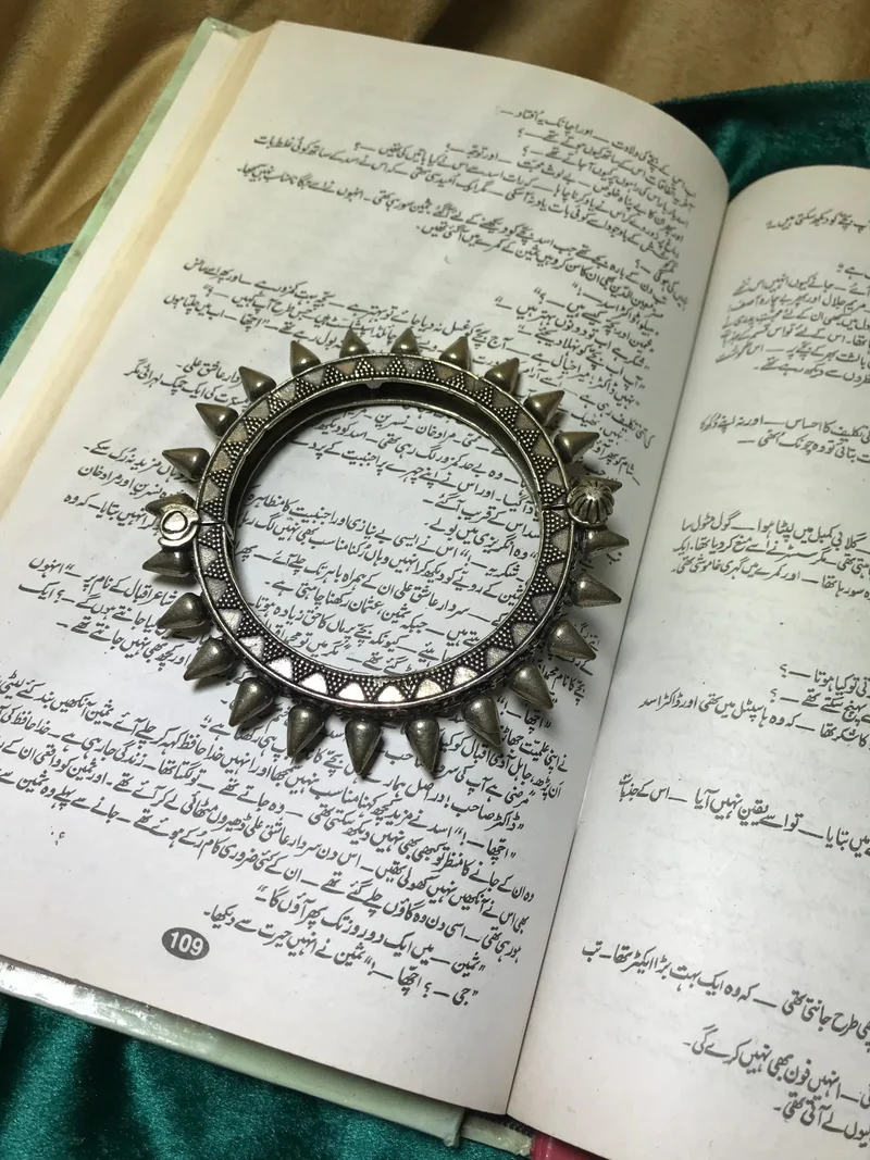 Evil Eye Bangle Bracelet Silver (1)
