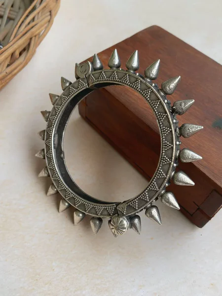 Evil Eye Bangle Bracelet Silver